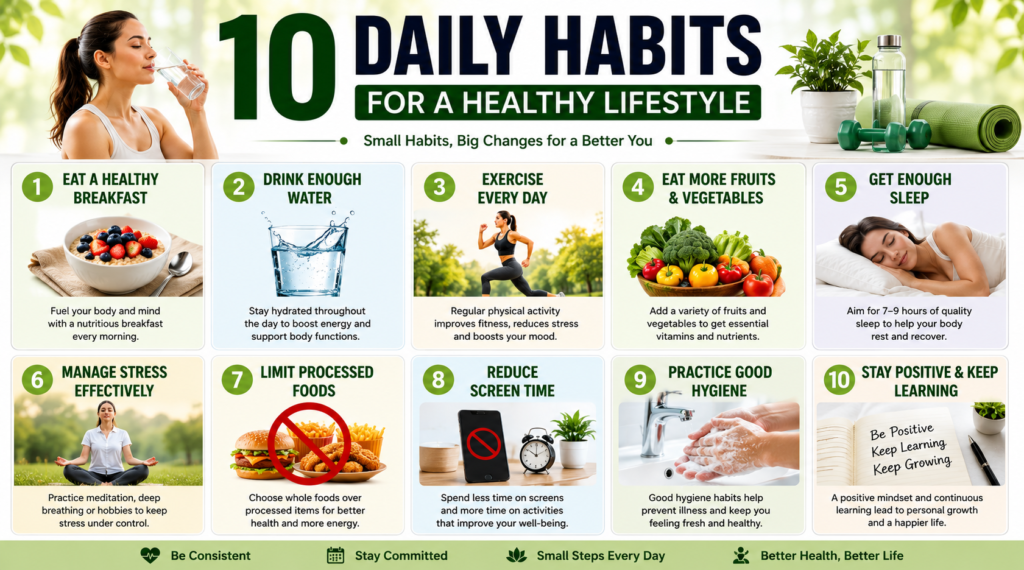 10 Daily Habits for a Healthy Lifestyle
