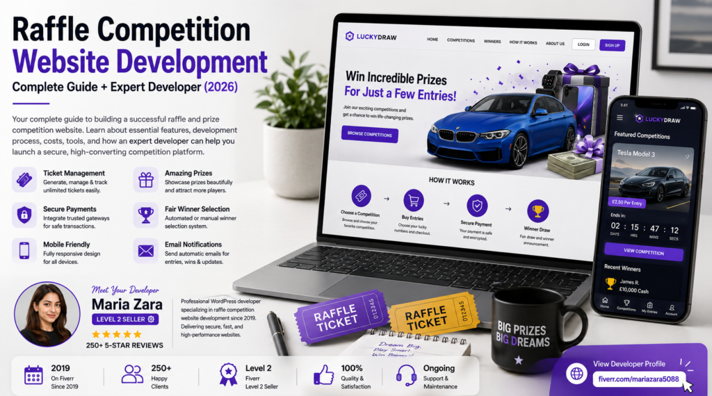 Raffle Competition Website Development: Complete Guide + Expert Developer (2026)